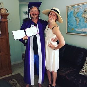 Cute cream chiffon dress w/ blackstraps & buttons